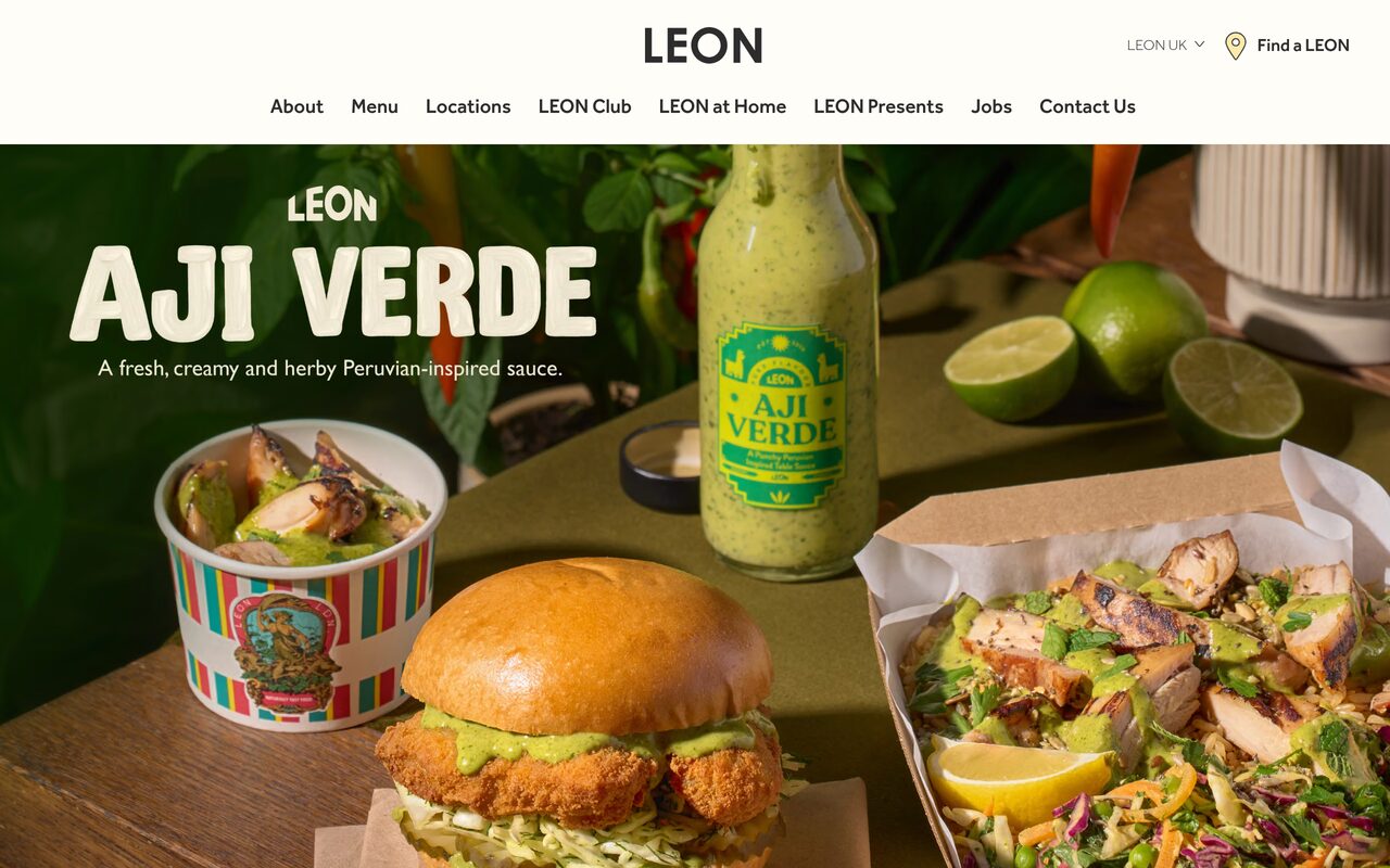 Leon Roast Rewards homepage screenshot