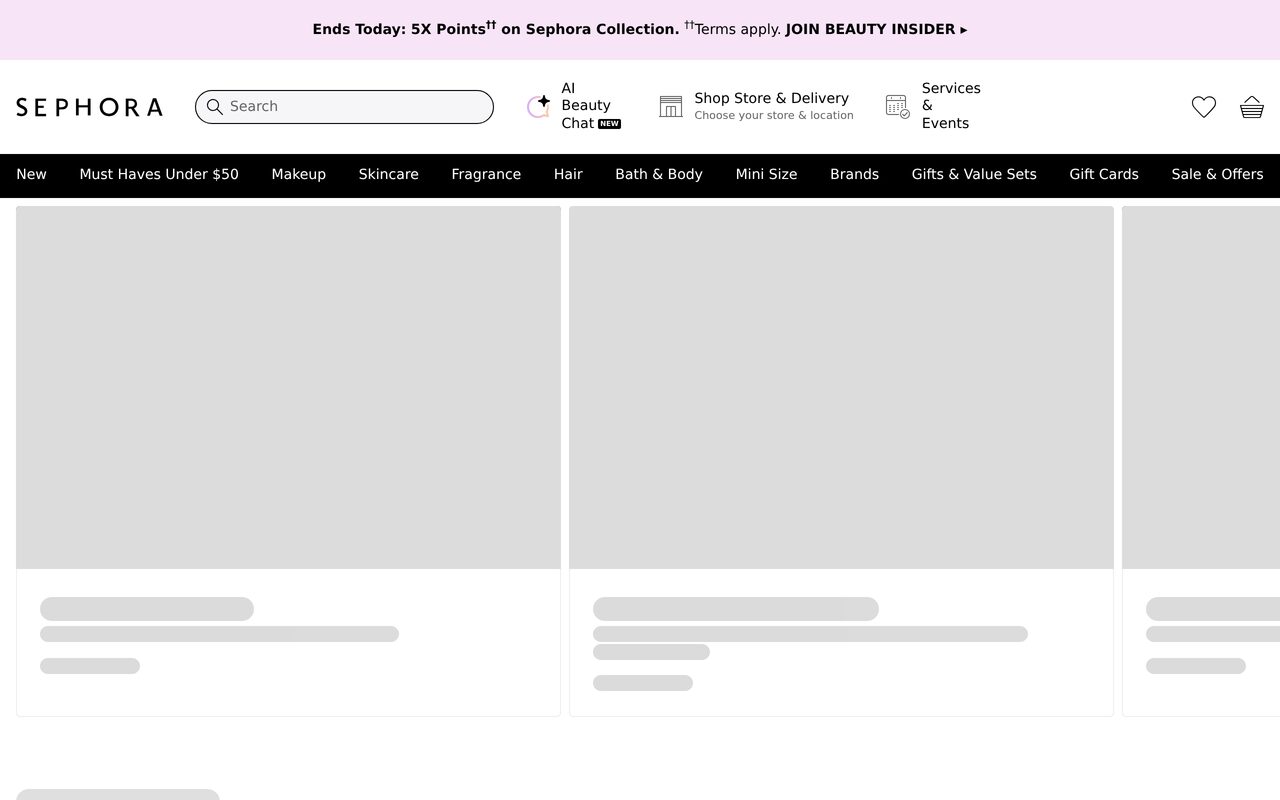 Play! by Sephora homepage screenshot