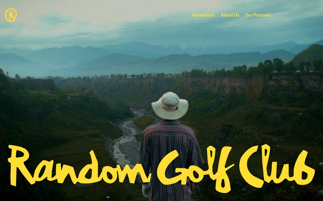 Random Golf Club homepage screenshot