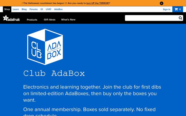 AdaBox (Adafruit) homepage