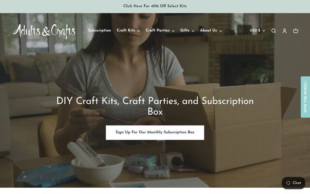Adults & Crafts homepage