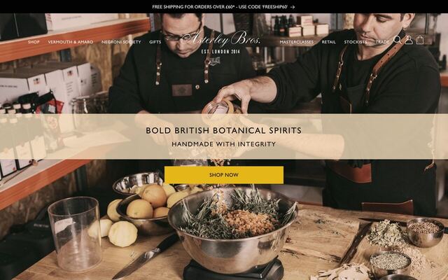 Asterley Bros Cocktail Club homepage