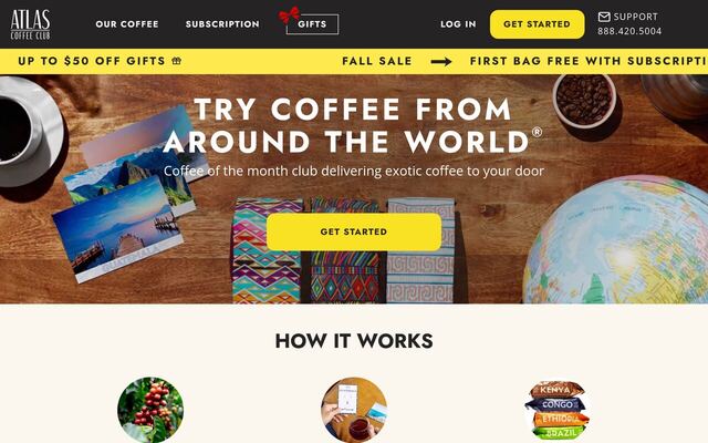 Atlas Coffee Club homepage