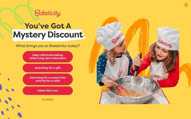 Baketivity homepage