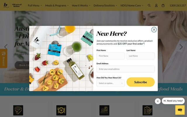 Be Fit Food homepage