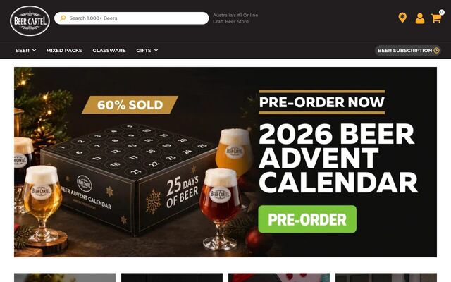 Beer Cartel homepage