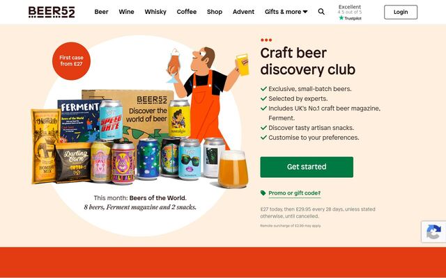 Beer52 homepage