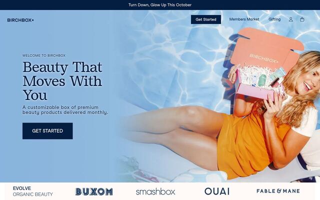 Birchbox homepage