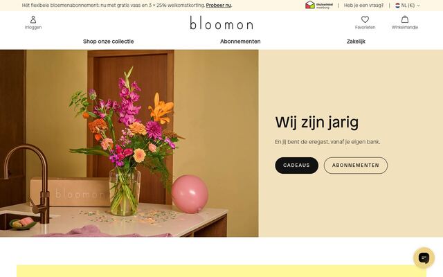 bloomon homepage