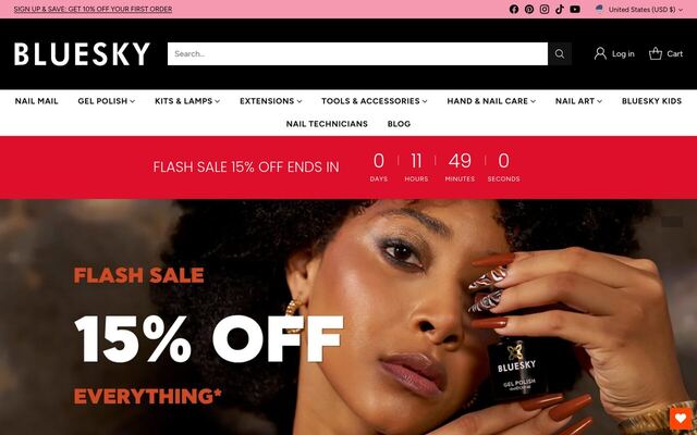 Bluesky Nail Mail homepage