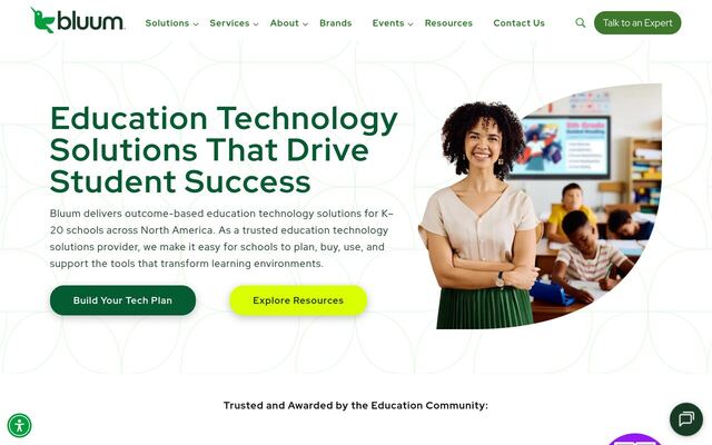 Bluum homepage