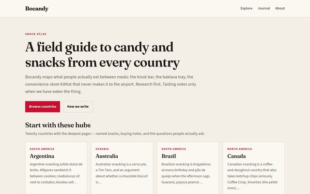 Bocandy homepage