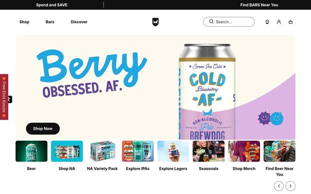 BrewDog Non-Alcoholic Beer Club (USA) homepage