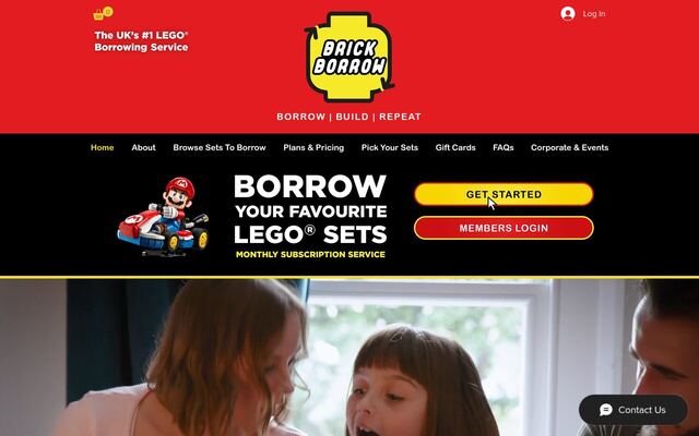Brick Borrow homepage