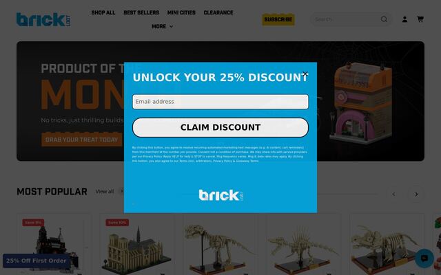 Brick Loot homepage