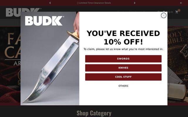 BUDK SHTF Mystery Box homepage