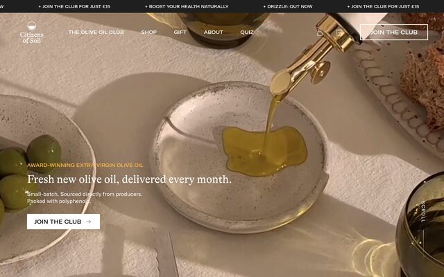 Citizens of Soil Olive Oil Club homepage
