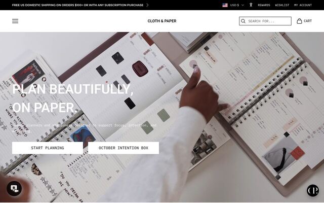 Cloth & Paper homepage