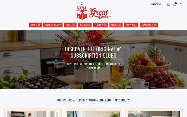 Clubs of America Chocolate of the Month Club homepage