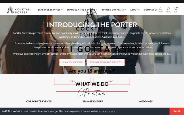 Cocktail Porter homepage