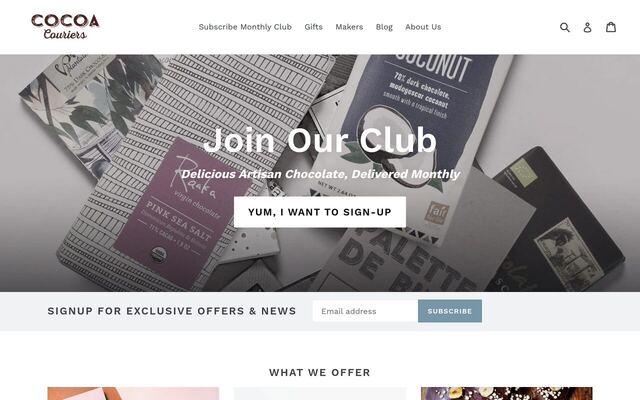 Cocoa Couriers homepage