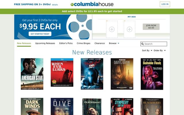 Columbia House homepage
