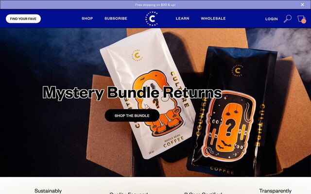 Counter Culture Coffee homepage