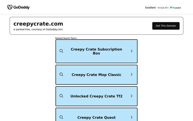 Creepy Crate homepage