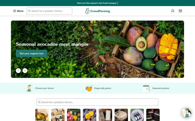 CrowdFarming homepage