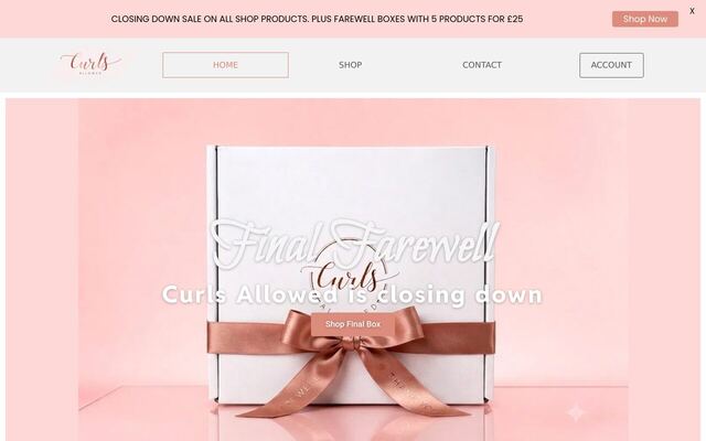 Curls Allowed homepage