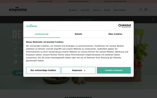 Etepetete homepage
