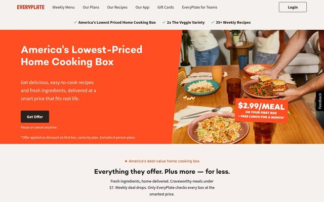 EveryPlate homepage