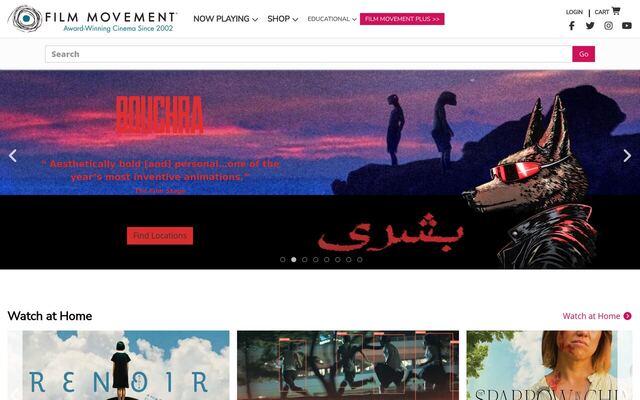 Film Movement Film Club homepage