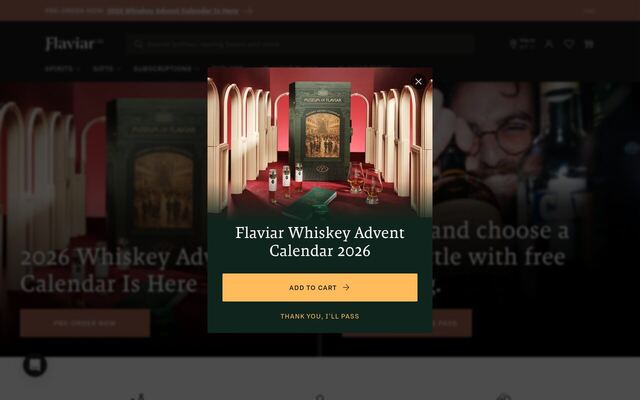 Flaviar homepage