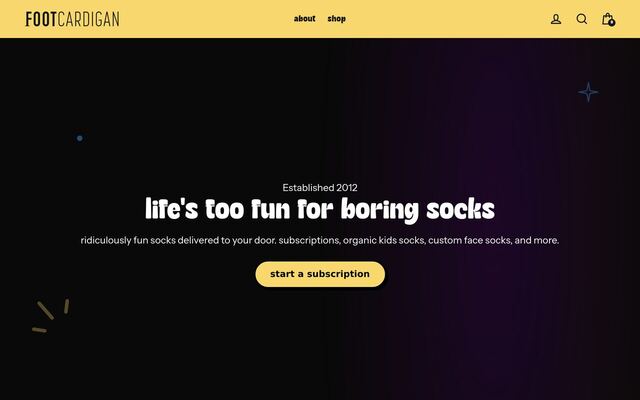 Foot Cardigan homepage