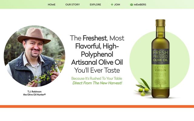 Fresh-Pressed Olive Oil Club homepage