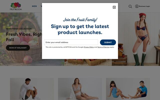 Fruit of the Loom - Fruit to Your Door homepage