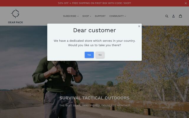 Gear Pack homepage