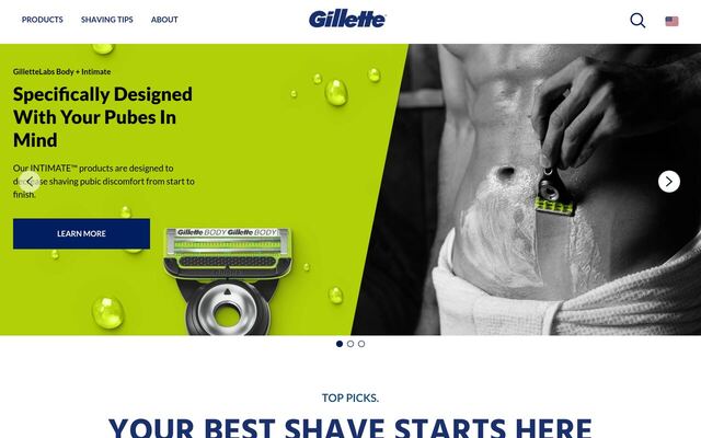 Gillette Shave Club (Gillette On Demand) homepage