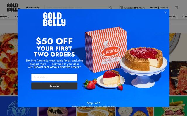 Goldbelly Monthly BBQ Subscription homepage