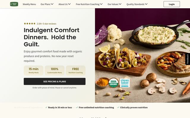 Green Chef homepage