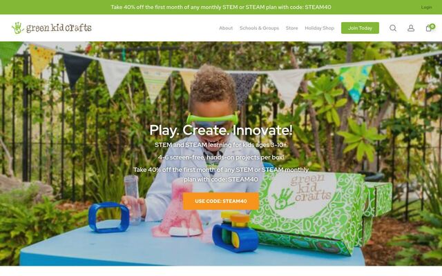 Green Kid Crafts homepage