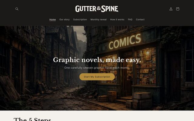 Gutter & Spine homepage