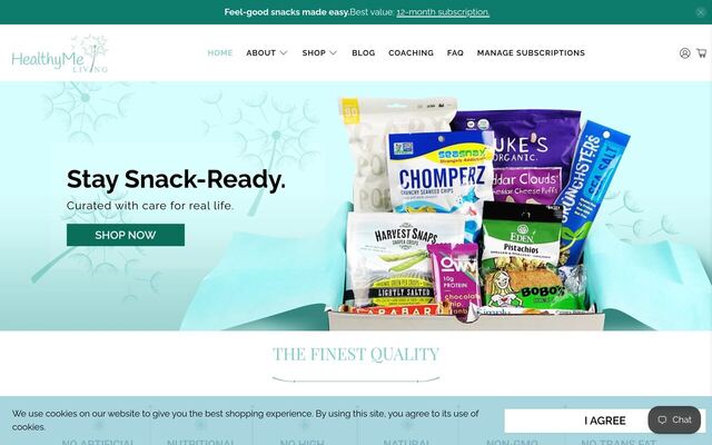 HealthyMe Living homepage