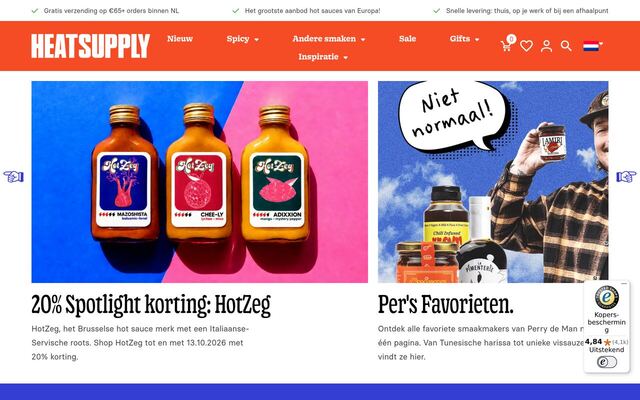 Heatsupply Hot Sauce Subscription Box homepage