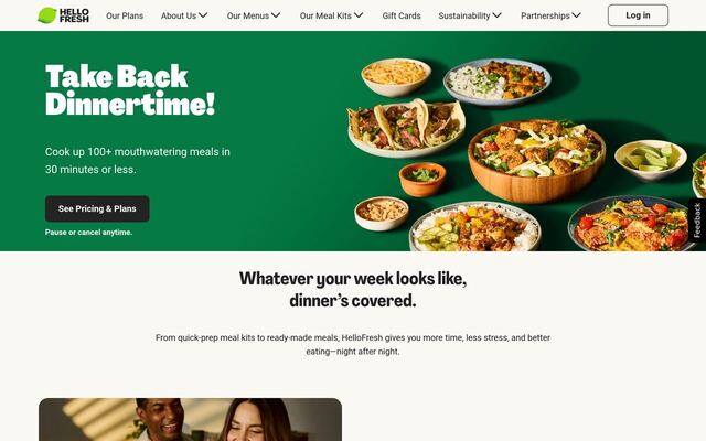 HelloFresh homepage