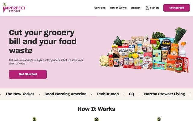 Imperfect Foods homepage