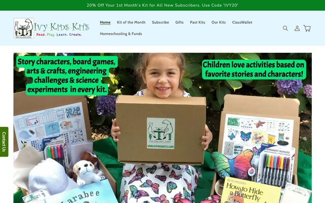 Ivy Kids homepage