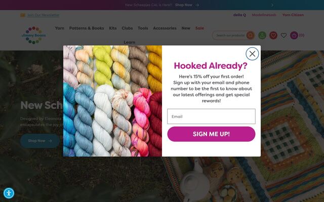 Jimmy Beans Wool Clubs homepage