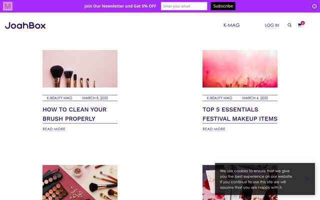 JoahBox homepage